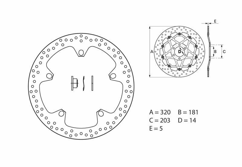 BREMBO Serie Oro rund starr Bremsscheibe BREMBO Serie Oro rund starr Bremsscheibe