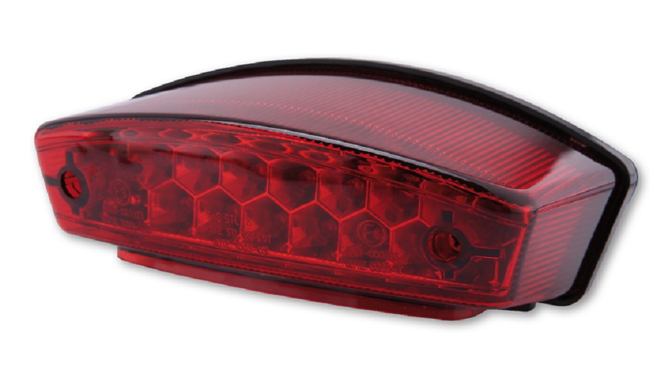 HIGHSIDER smart LED-Rücklicht MONSTER, rotes Glas, E-gepr. HIGHSIDER smart LED-Rücklicht MONSTER, rotes Glas, E-gepr.
