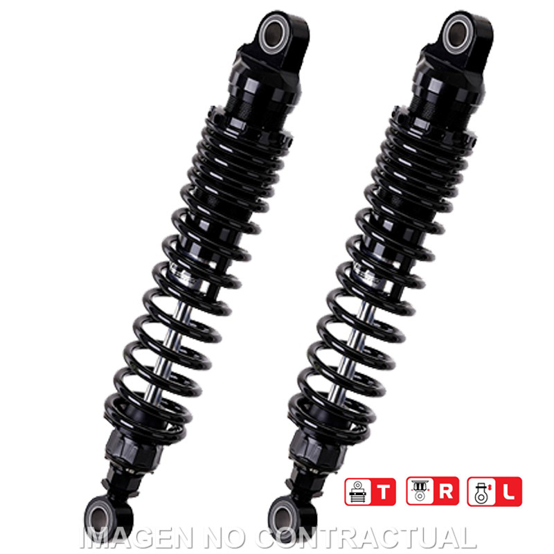 Federbein Z362-Serie Stereo hinten Black Edition für Kompatibel mit TRIUMPH Street Scrambler 900 (17-22) RZ362-350TRL-49-B