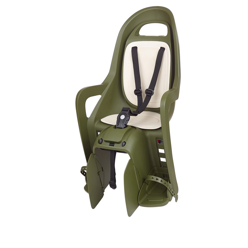 POLISPORT Groovy Maxi CFS Rear Child Bike Seat Carrier Mounting - Dark Green/Cream POLISPORT Groovy Maxi CFS Rear Child Bike Seat Carrier Mounting - Dark Green/Cream