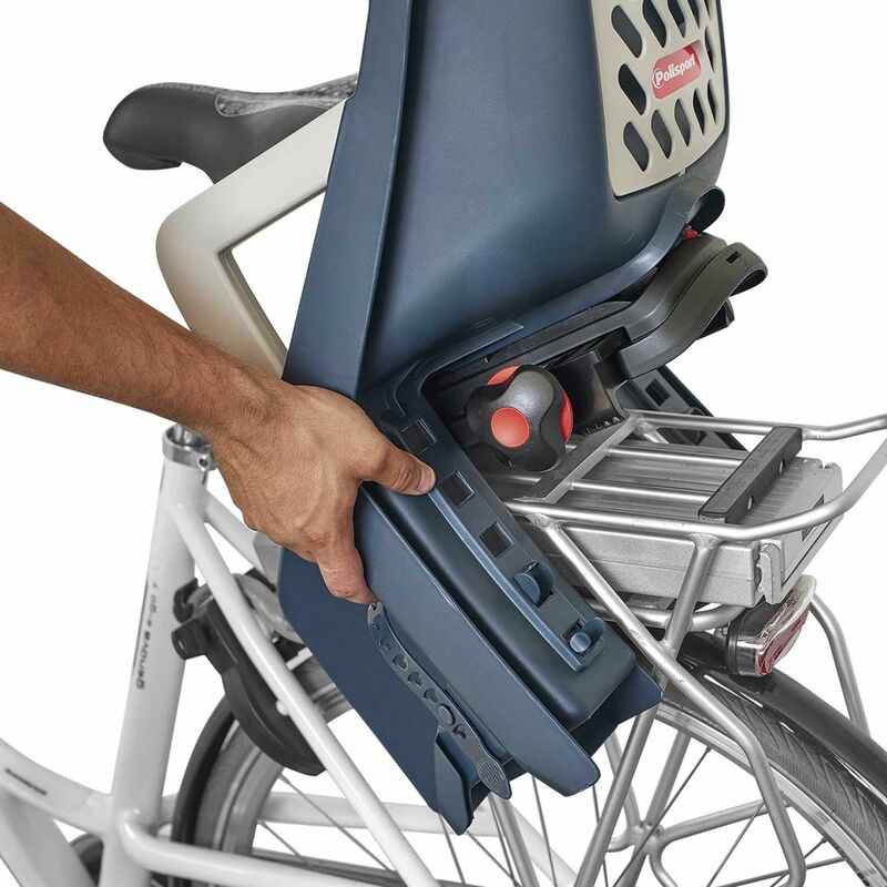 POLISPORT Guppy Maxi+ CFS Rear Child Bike Seat Carrier Mounting - Jeans/Cream