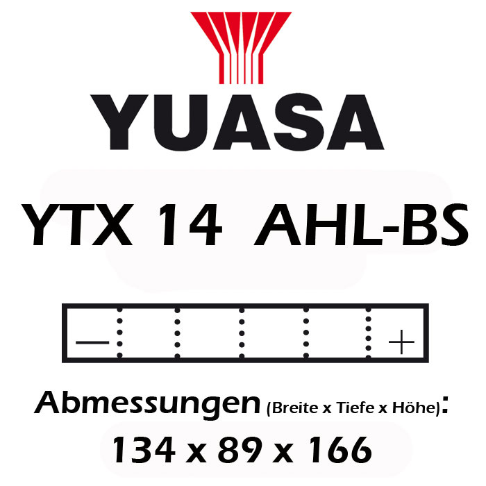 Batterie YUASA YTX14AHL-BS 12 AH MF