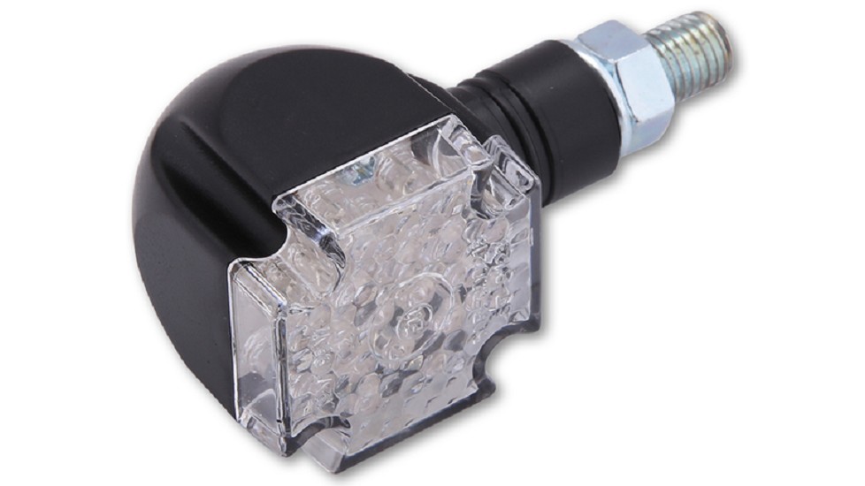 SHIN YO LED-Mini-Blinker Cross Schwarz kurzer Stiel