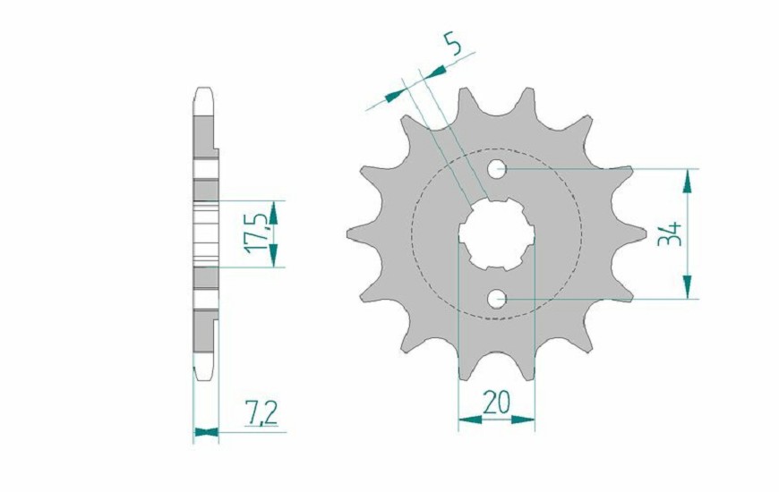 AFAM Standard Stahlritzel vorne 20305 - 520