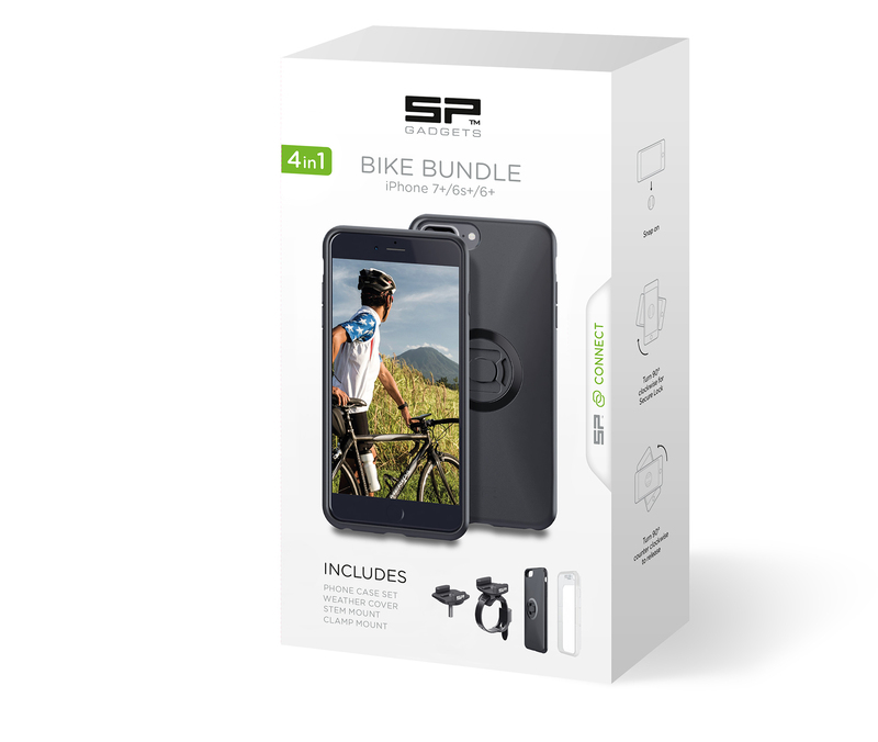 SP-CONNECT Bike Bundle fixed on Handlebar or Stem iPhone 8+/7+/6S/6+