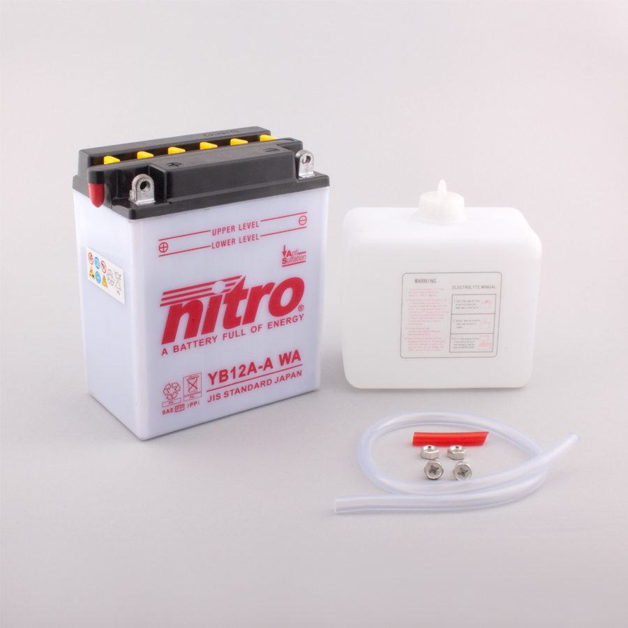 Batterie NITRO NB12A-A (CP) mit Säurepack 12V/12Ah [134x80x160] CCA=165A
