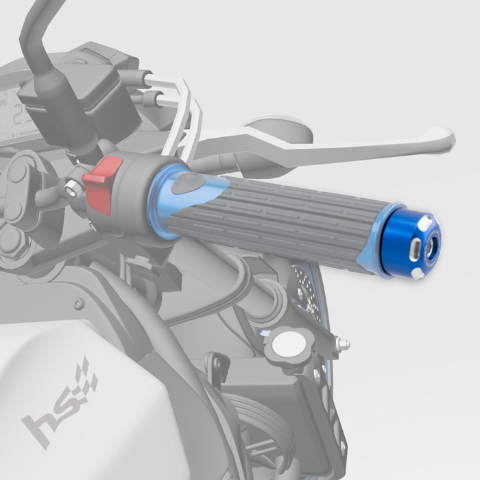 Lenkergewichte LOGO Alu 6061 blau
