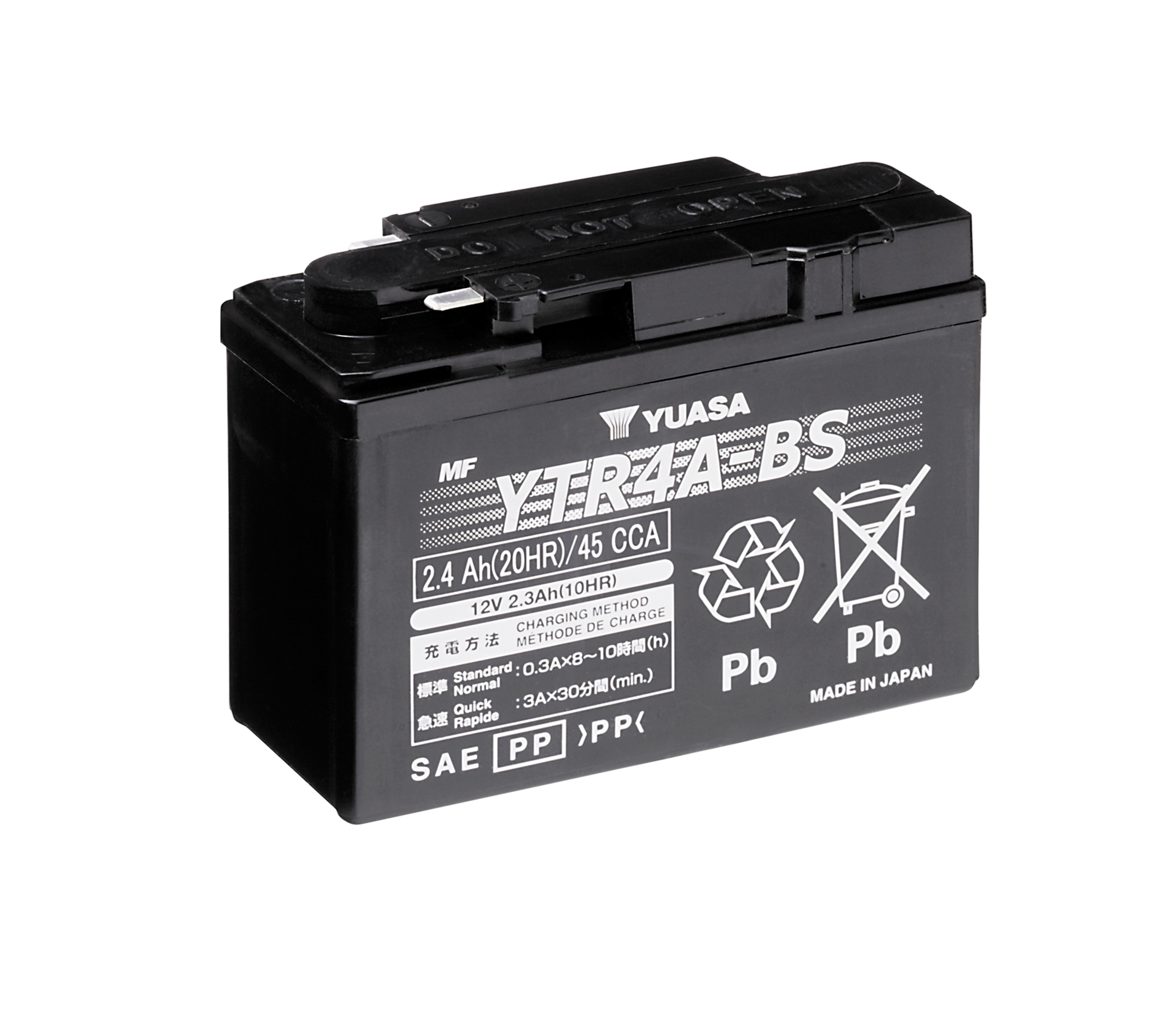 Batterie YUASA YTR4A-BS (CP) mit Säurepack 12V/2,3AH (10 Std.) [114x49x86] CCA=45A