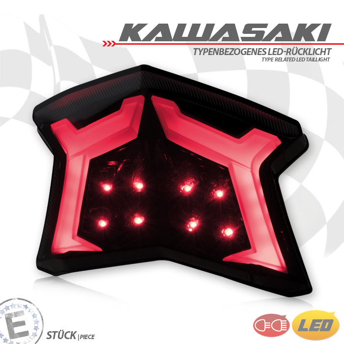 LED-Rücklicht passend für Kawasaki Ninja / Z650 /Z900 / Z-H2 LED-Rücklicht passend für Kawasaki Ninja / Z650 /Z900 / Z-H2