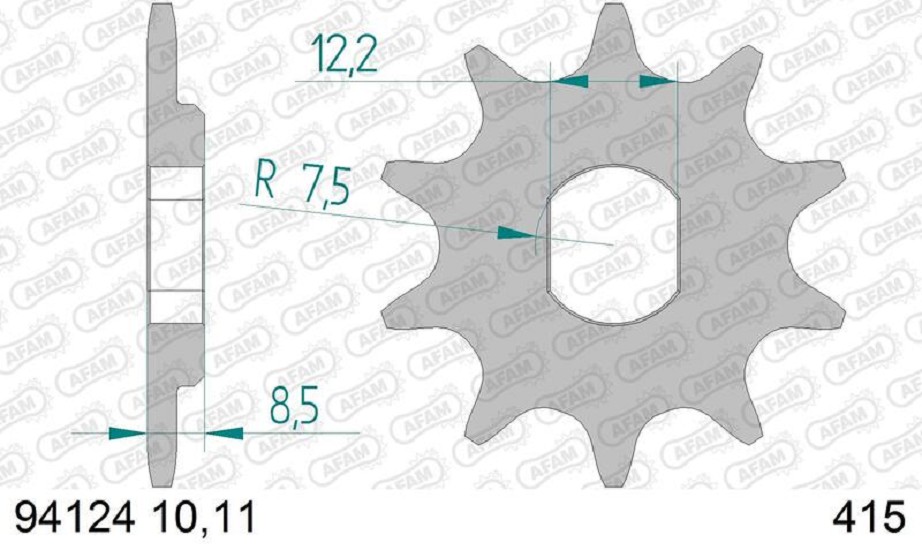 AFAM Standard Stahlritzel vorne 94124 - 415