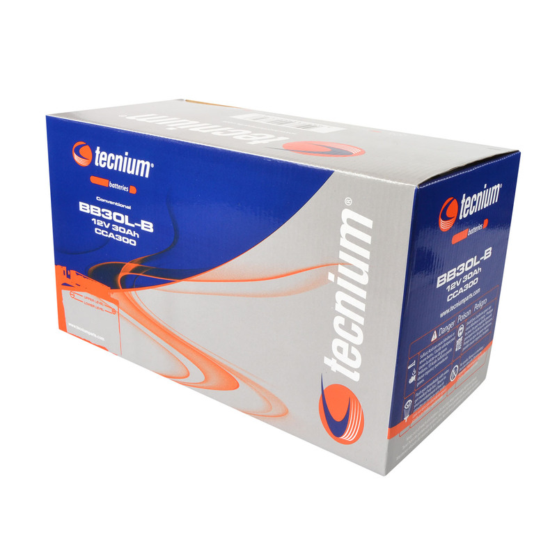 TECNIUM Blei/Säure Batterie mit Säurepack - BB30L-B TECNIUM Blei/Säure Batterie mit Säurepack - BB30L-B