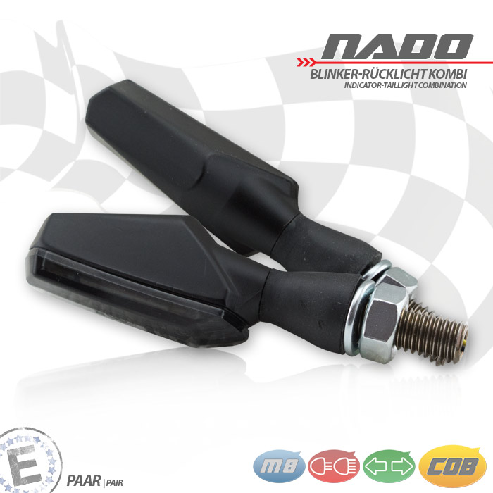 COB-Blinker Rücklichtkombi Nado Alu schwarz