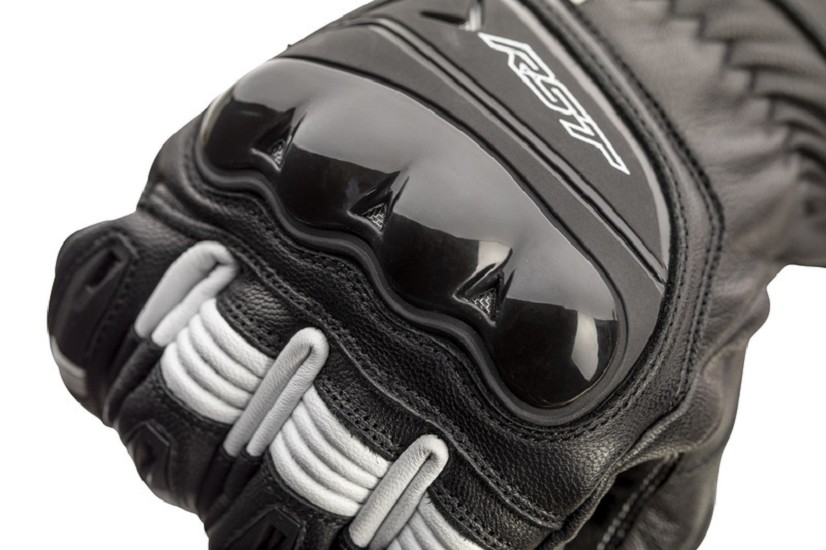 RST Pilot CE Leder Gloves Schwarz/Weiss Größe M