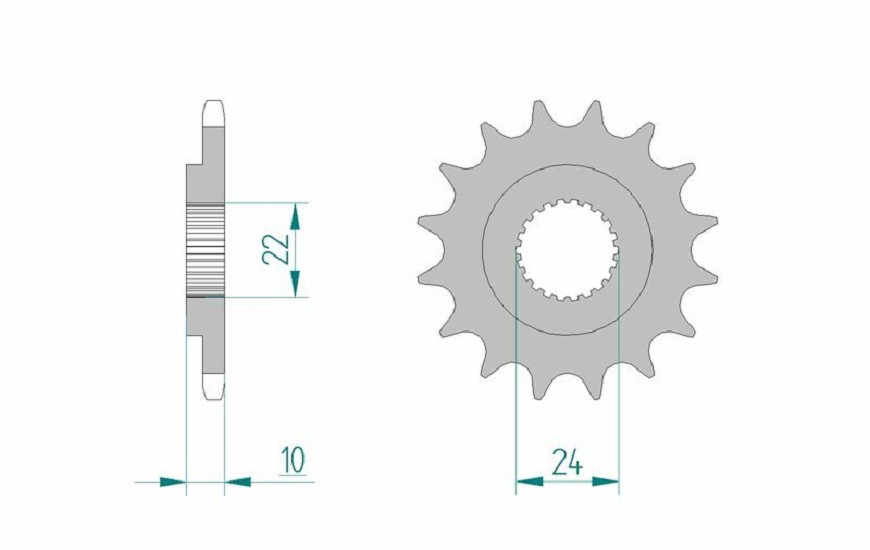 AFAM Standard Stahlritzel vorne 61301 - 520 AFAM Standard Stahlritzel vorne 61301 - 520