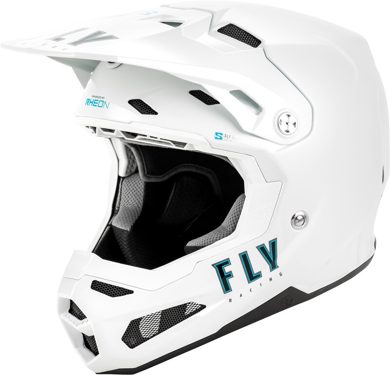 FLY RACING Formula S Carbon Solid Jugend Helm - Weiß