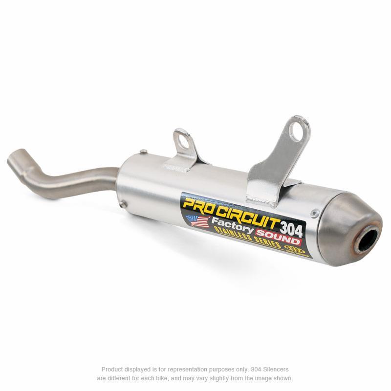 2-Takter-Schalldämpfer PRO CIRCUIT 304 Alu gebürstet passend für Honda CR500R