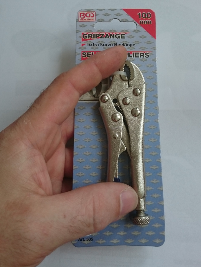 Mini-Gripzange, extra kurze Baulänge 100mm