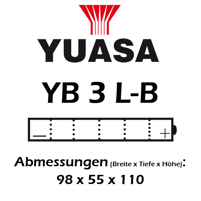 Batterie YUASA YB3L-B 3 AH
