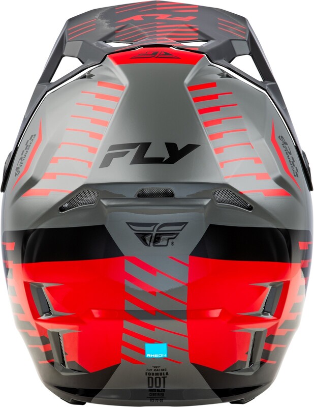 FLY RACING Formula CP Slice Helm - Grau/Rot/Schwarz