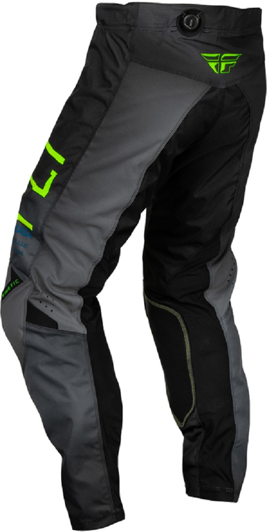 FLY RACING Kinetic Prodigy Jugend Hose - Anthrazit/Neon Grün/True Blau FLY RACING Kinetic Prodigy Jugend-Hose