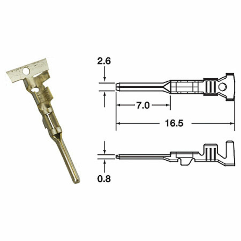 BIHR Klemme männlich Ø 0,85 mm²/1,25 mm²