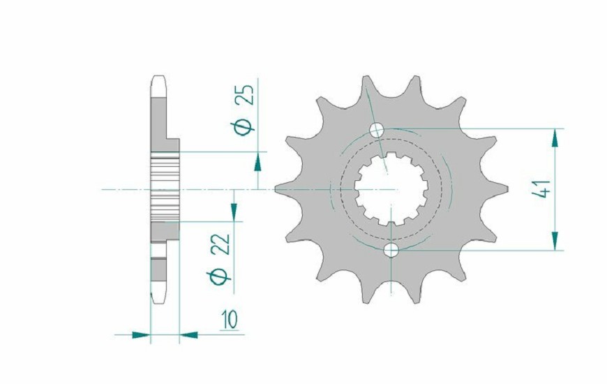 AFAM Standard Stahlritzel vorne 20509 - 520 AFAM Standard Stahlritzel vorne 20509 - 520