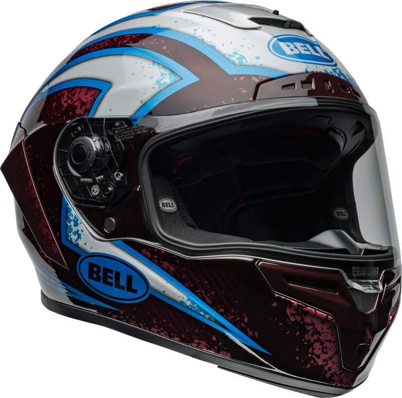 BELL Race Star DLX Flex Helm - Xenon Gloss Red/Silver