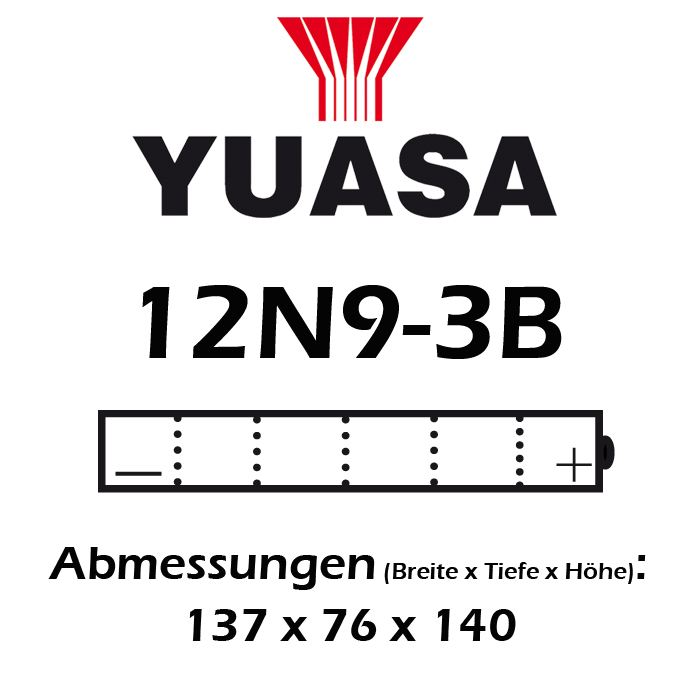 Batterie YUASA 12N9-3B 9 AH