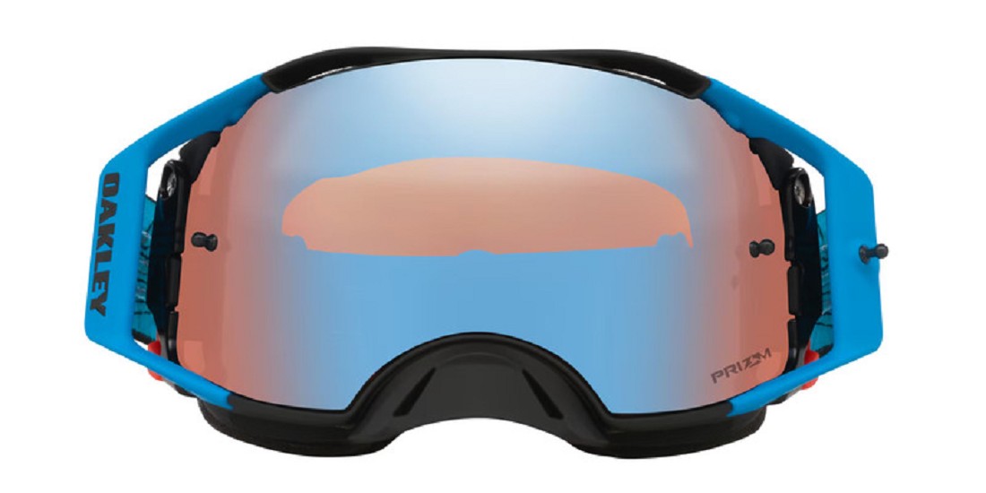OAKLEY Airbrake MX Brille - Blue Wired Prizm MX Sapphire Iridium Gold