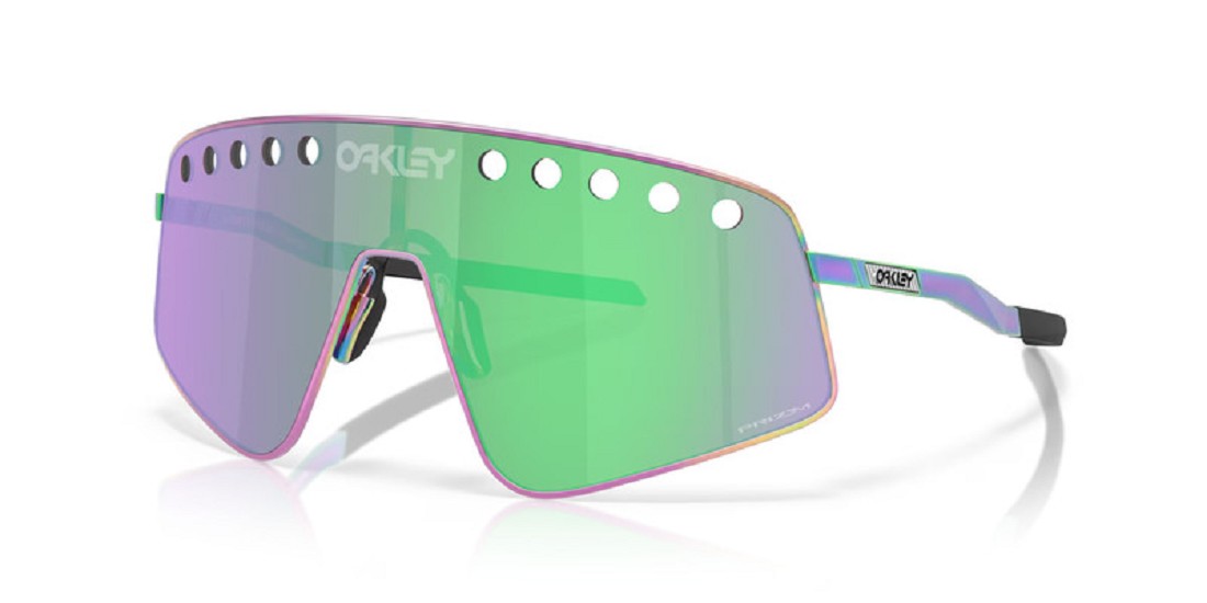 OAKLEY Sutro TI Sweep Sunglasses - Polished Oil Slick Prizm Road Jade Lens