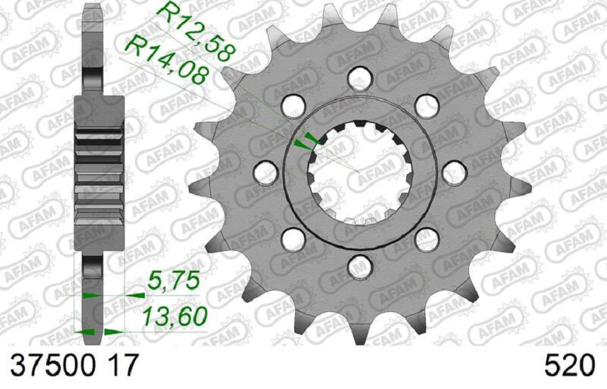 AFAM Standard Stahlritzel vorne 37500-520