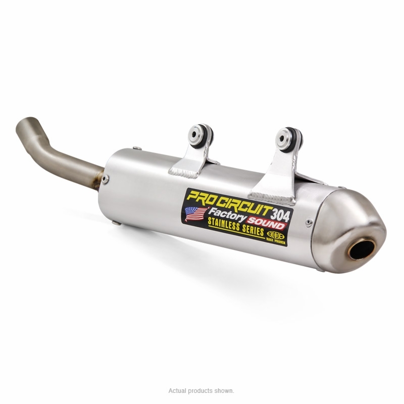 PRO CIRCUIT 304 Schalldämpfer Aluminium gebürstet/Endkappe Edelstahl Gas Gas EC2500/300