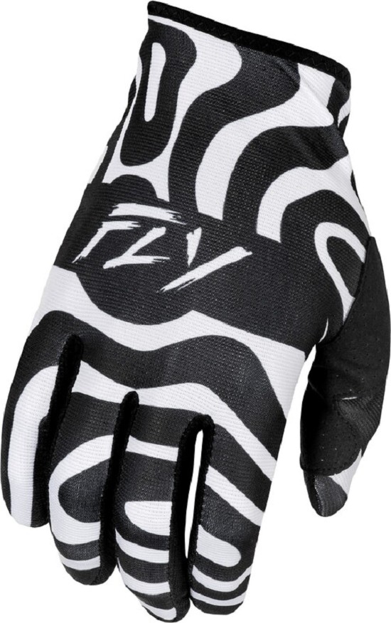 FLY RACING Lite L.E. Abyss Jugend Handschuhe- Weiß/Schwarz
