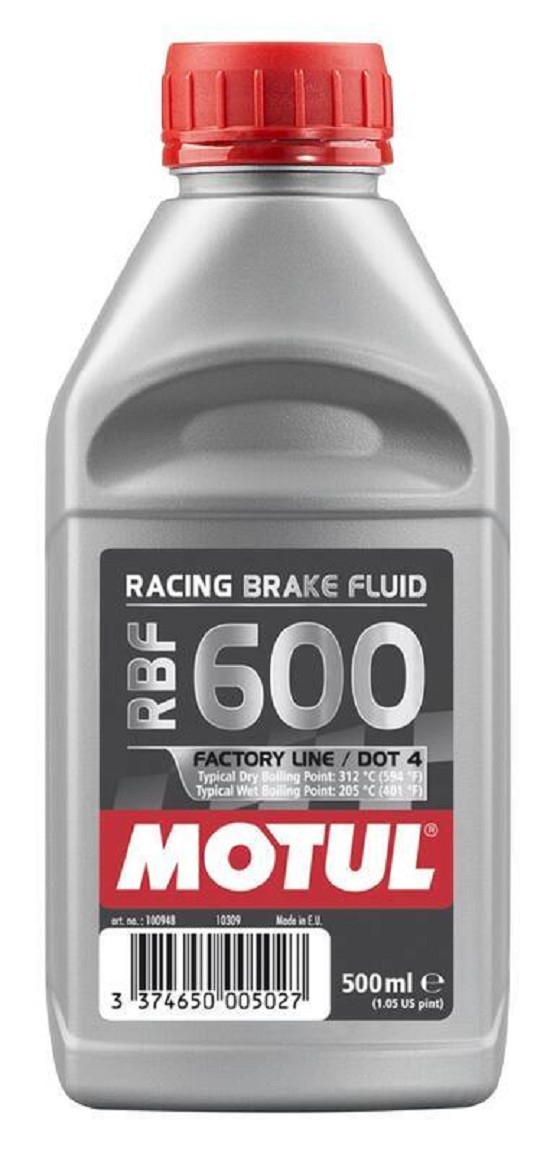 MOTUL DOT 4 RBF 600 Racing Brake Fluid - 500ml x12 MOTUL DOT 4 RBF 600 Racing Brake Fluid - 500ml x12