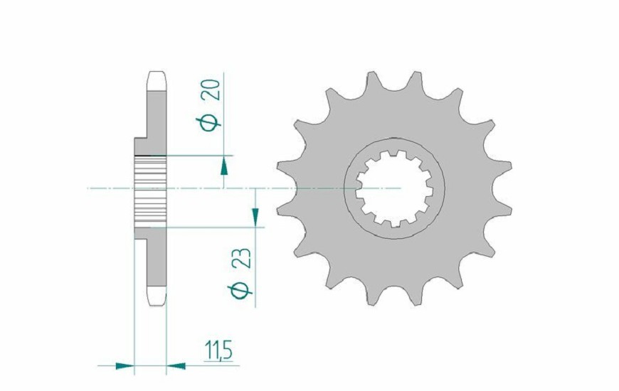 AFAM Standard Stahlritzel vorne 22201 - 428 AFAM Standard Stahlritzel vorne 22201 - 428
