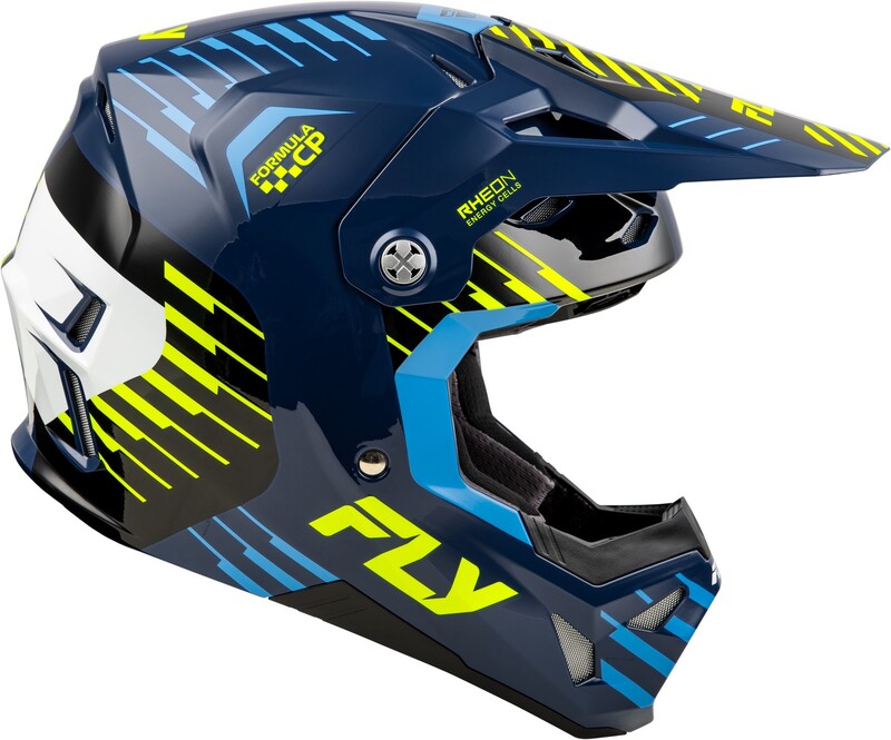 FLY RACING Formula CP Slice Helm - Navy/Hi-Vis/Weiß FLY RACING Formula CP Slice Helm - Navy/Hi-Vis/Weiß