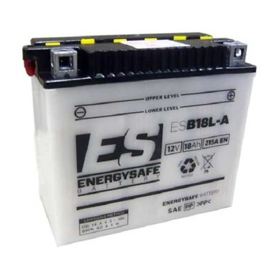 Batterie ENERGYSAFE ESB18L-A (CP) mit Säurepack 12V/18AH (10 Std.) [180x90x162] CCA=215A (2 Jahre Garantie - s. Artikeltext)