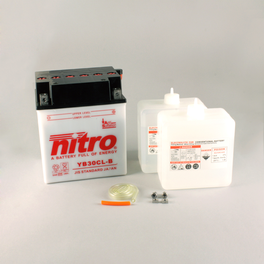 Batterie NITRO NB30CL-B (CP) mit Säurepack 12V/30Ah [168x132x192] CCA=300A