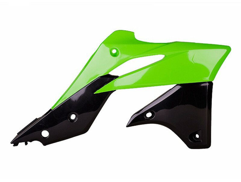 POLISPORT Kühlerspoiler seitlich KX250F 13- Grün/Schwarz