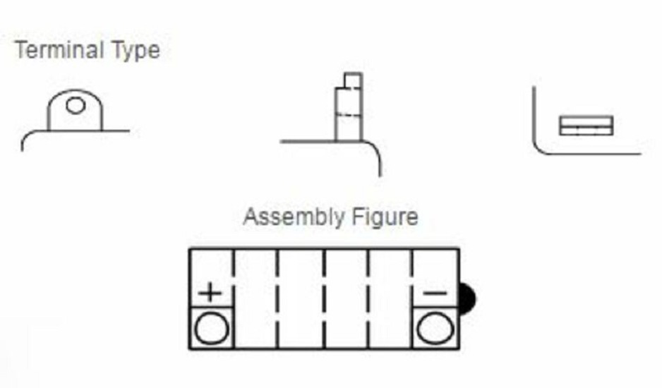YUASA Blei/Säure Batterie ohne Säurepack - YB12A-B