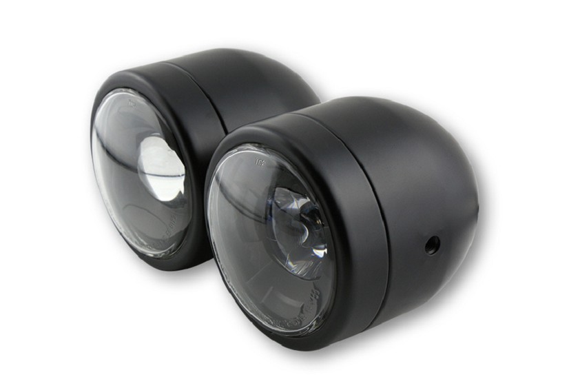 SHIN YO LED Hauptscheinwerfer Twin Schwarz seitliche Befestigung