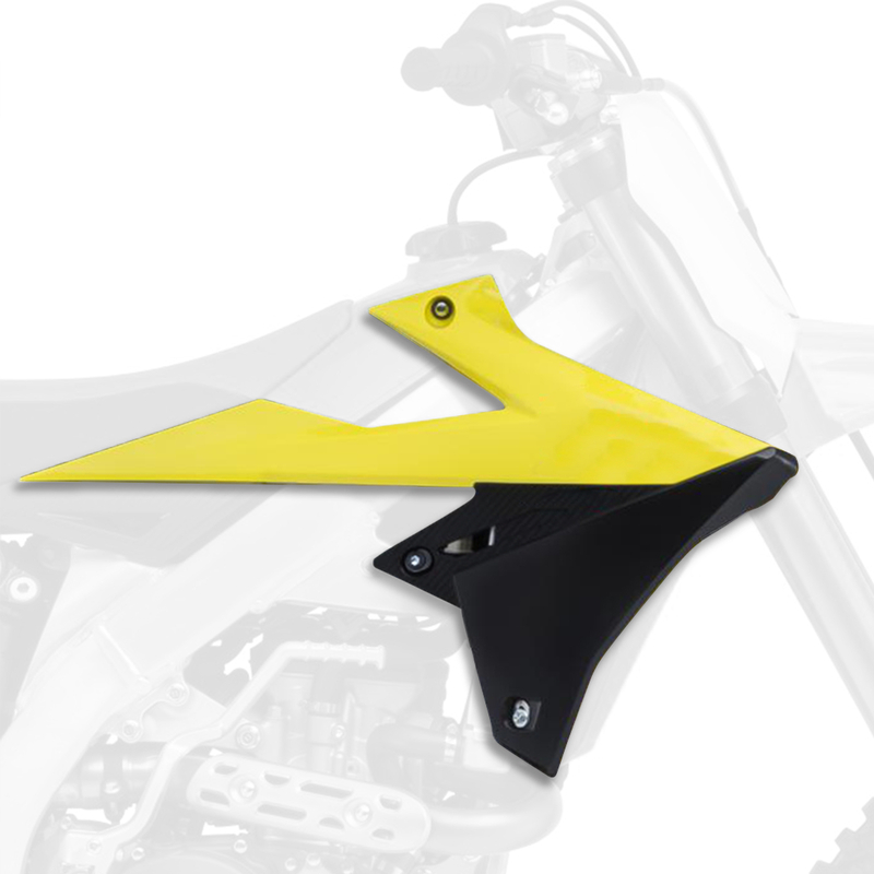 POLISPORT Kühlerspoiler seitlich Originalfarbe 2018 Gelb/Schwarz passend für Suzuki RM-Z450