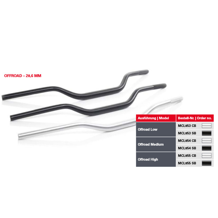 Alulenker Offroad Low 28,6MM, schwarz , 7/8-22mm