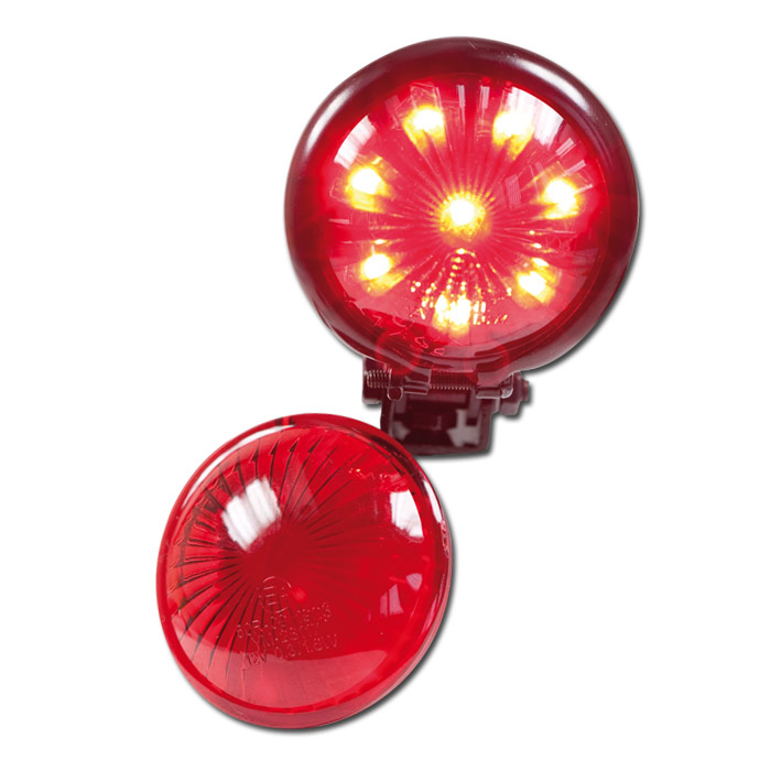 LED-Rücklicht Bates Style schwarz Ø=57 mm