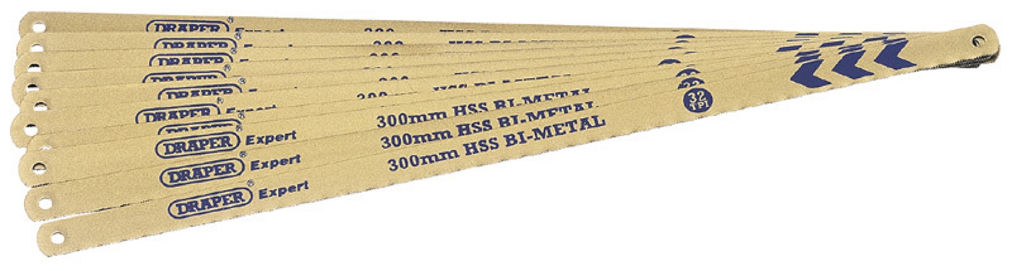 DRAPER Ersatzsägeblätter aus Bimetall für Metallsäge 10 Stück 300 mm lang DRAPER Ersatzsägeblätter aus Bimetall für Metallsäge 10 Stück 300 mm lang