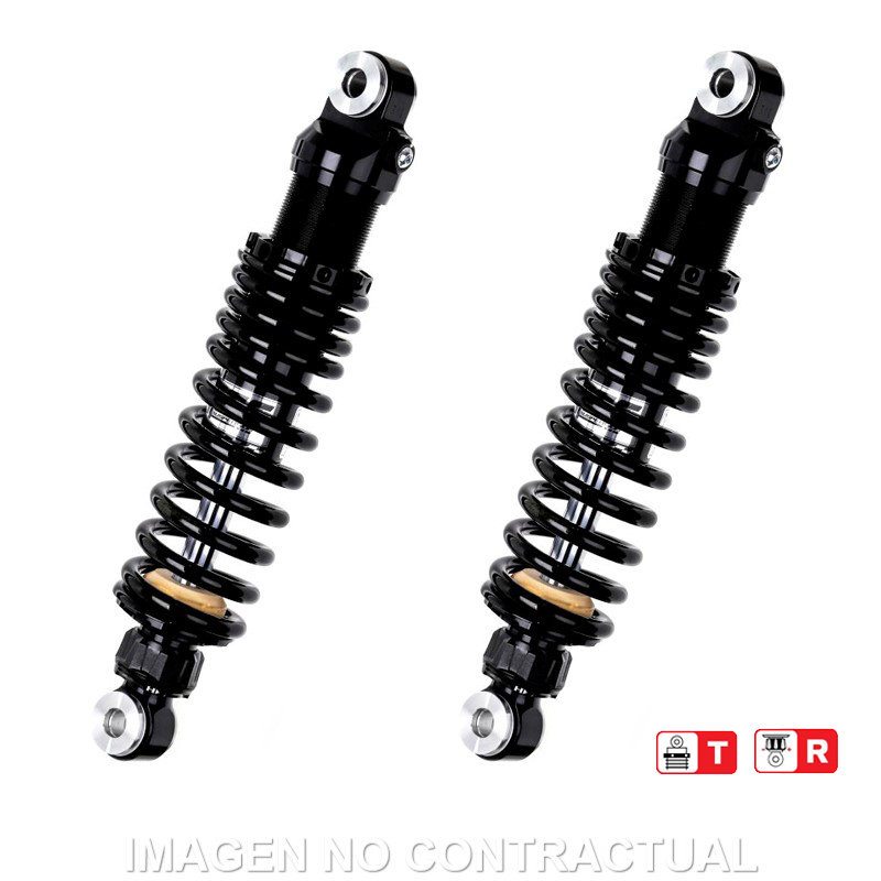 Federbein Z366-Serie Stereo hinten Black Edition passend für Harley Davidson Fat Bob RZ366-305TR-10-B