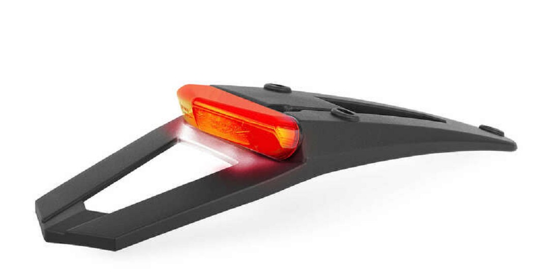 POLISPORT RSP LED 3.0 Kotflügelverlängerung hinten schwarz mit Rücklicht + Kennzeichenleuchte