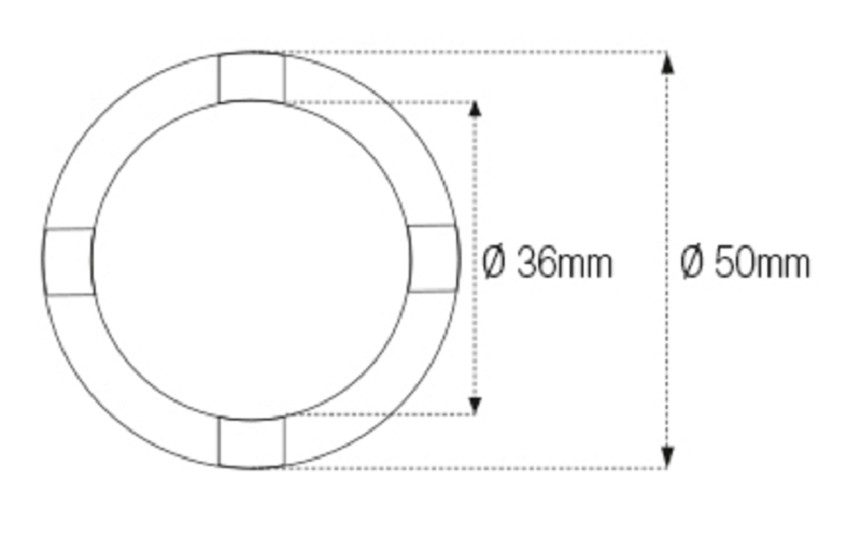 JMP Nutmuttern-Stecknuss für Lenkkopf Innen-Ø 36 mm/Außen-Ø 50 mm 4 Haken passend für DUCATI