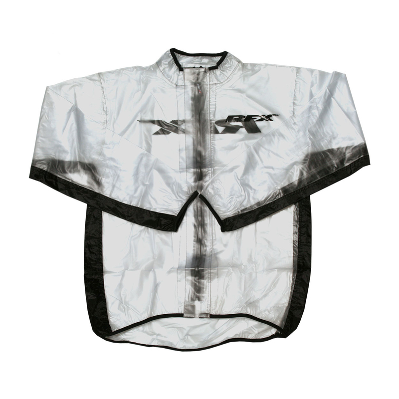 RFX Sport Regenjacke (Transparent/Schwarz) Erwachsene Größe S RFX Sport Regenjacke (Transparent/Schwarz) Erwachsene Größe L