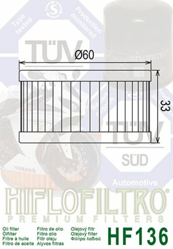 HIFLOFILTRO Ölfilter - HF136